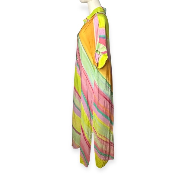 FRNCH Galiena Multicolor Stripe Midi Dress NEW Size XS - Picture 6 of 13